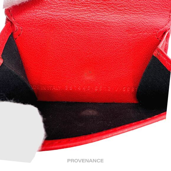 🔴 Balenciaga Papier Mini Wallet - Red Leather - Picture 10 of 10